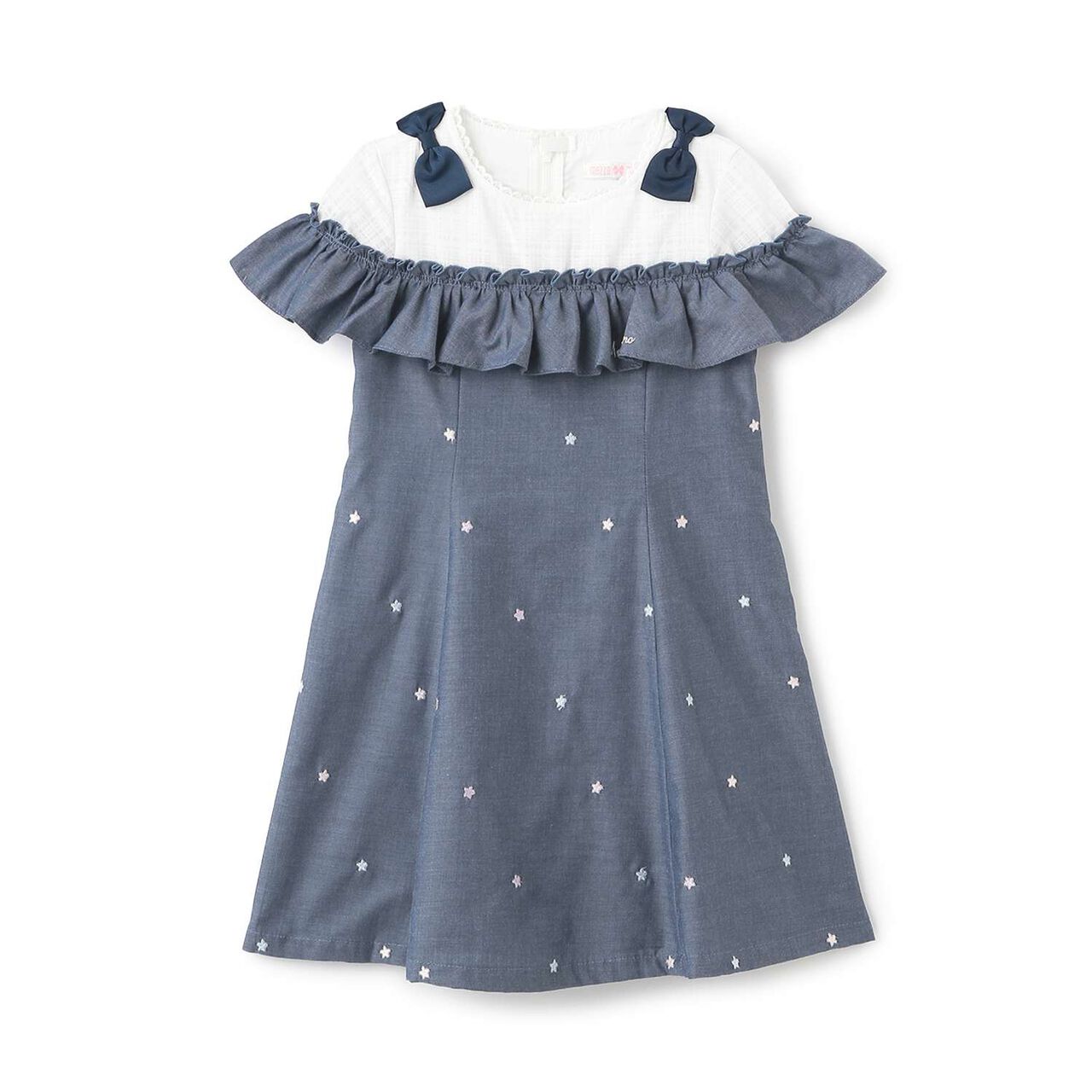 [Restock] Star Embroidery One-Piece Dress [Not Available in Direct Stores],Navy, large image number 0