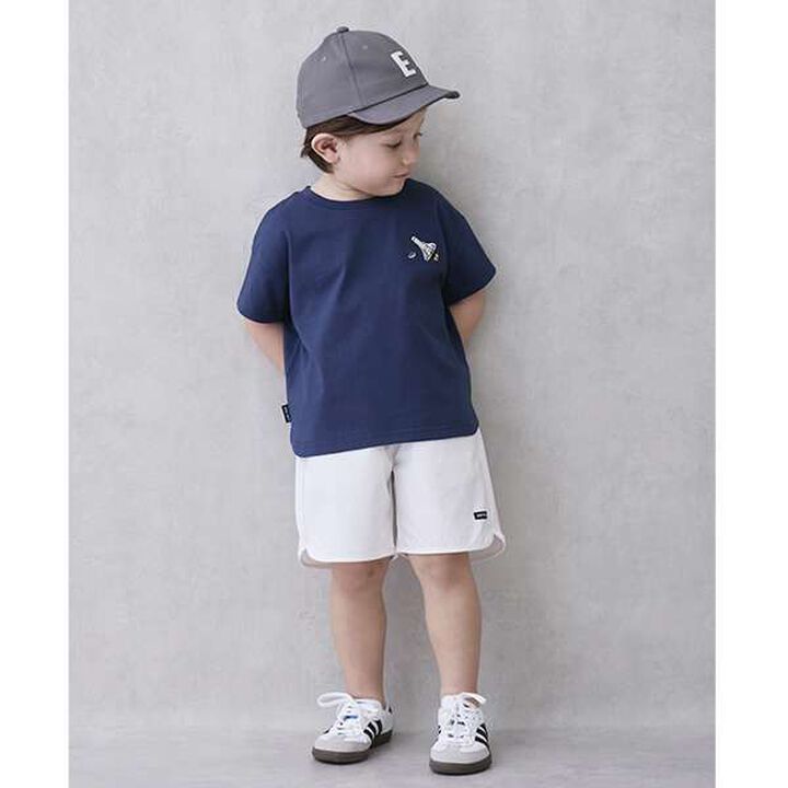 [GOOD PRICE Cool Sensation] Embroidered Short Sleeve T-Shirt,Light blue, medium image number 4