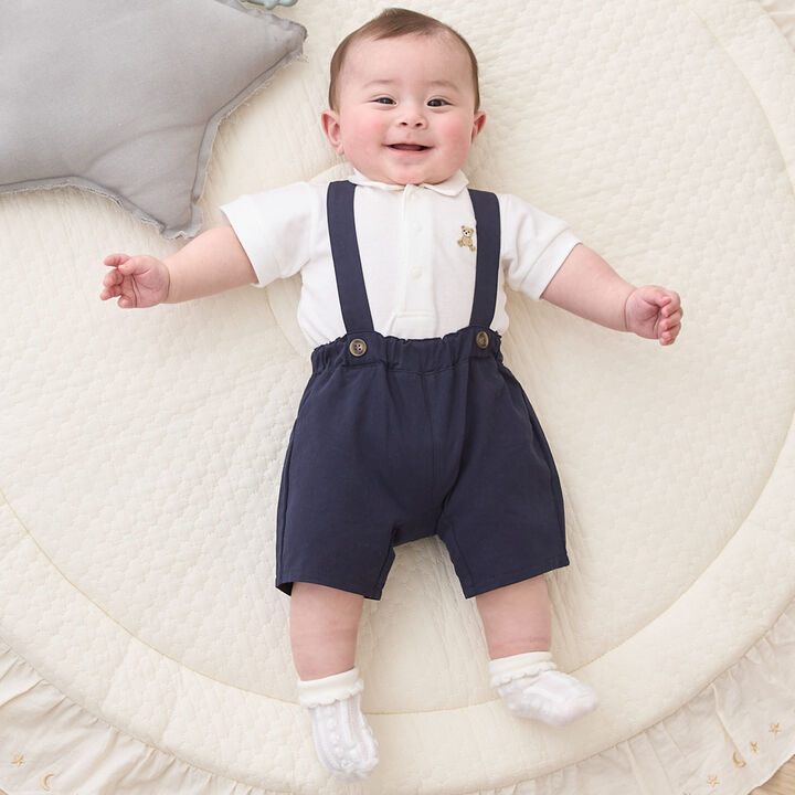 Polo Shirt + Pants Set with Suspenders,, medium