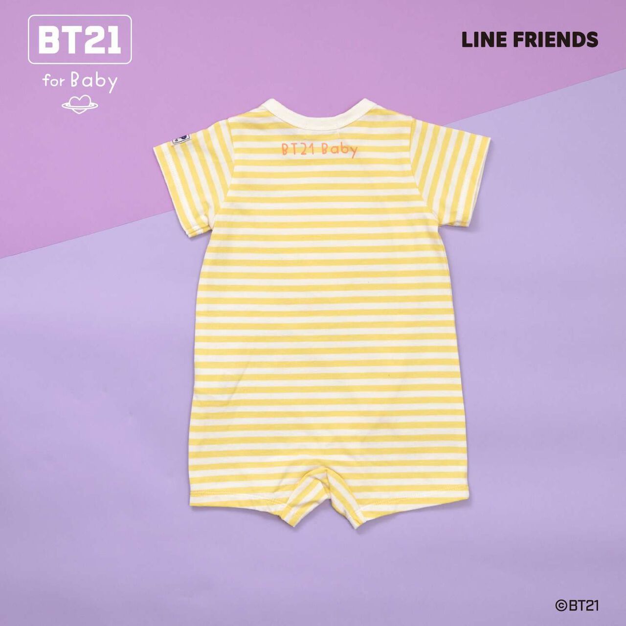 [BT21] Appliqu&eacute; Stripe Pattern Short Overall,Mint, large image number 5