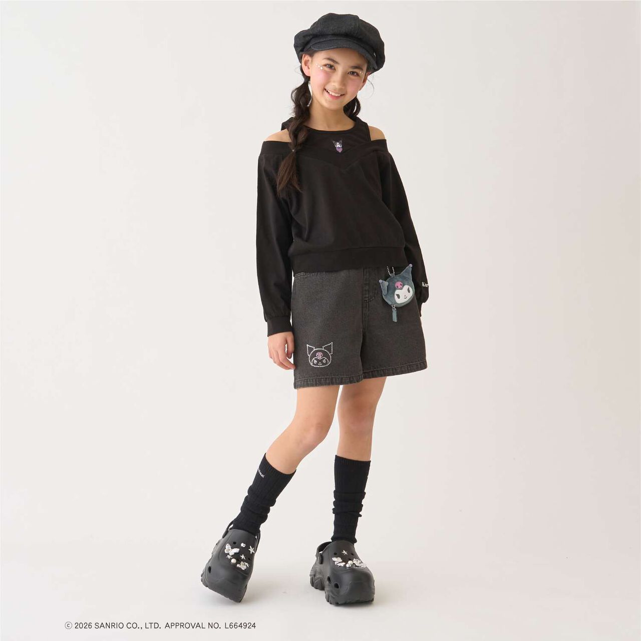 [UV Protection] Denim Casquette,Black, large image number 3