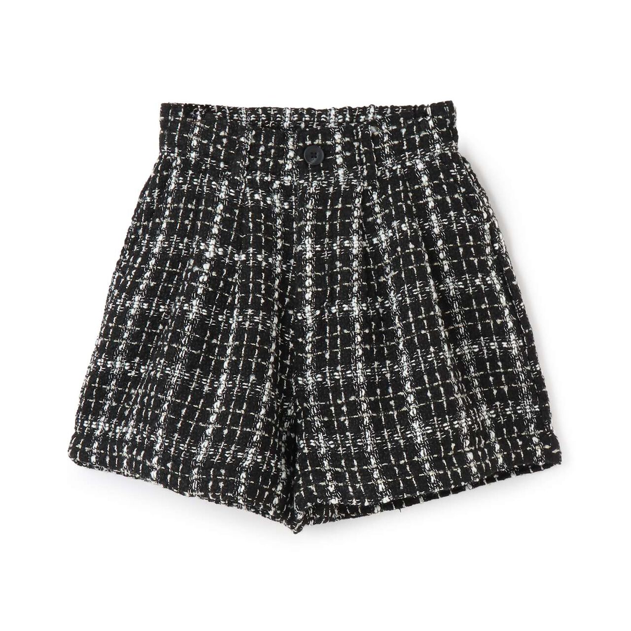 Adult-Style Holiday Tweed Short Pants,White, large image number 4