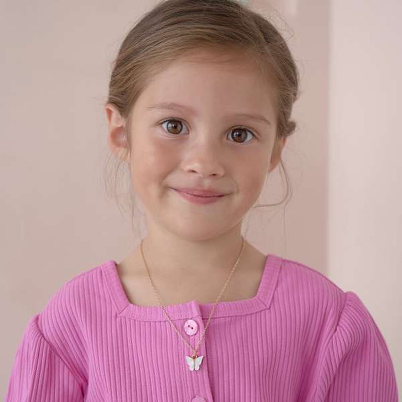 Butterfly Necklace,Off white, large image number 0