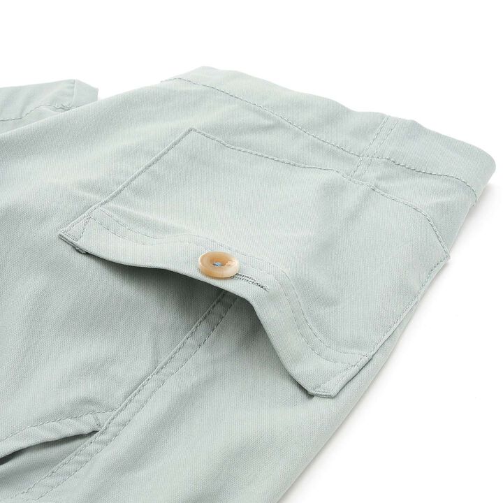 Stretch Twill Cargo Half Pants,Mustard, medium image number 5