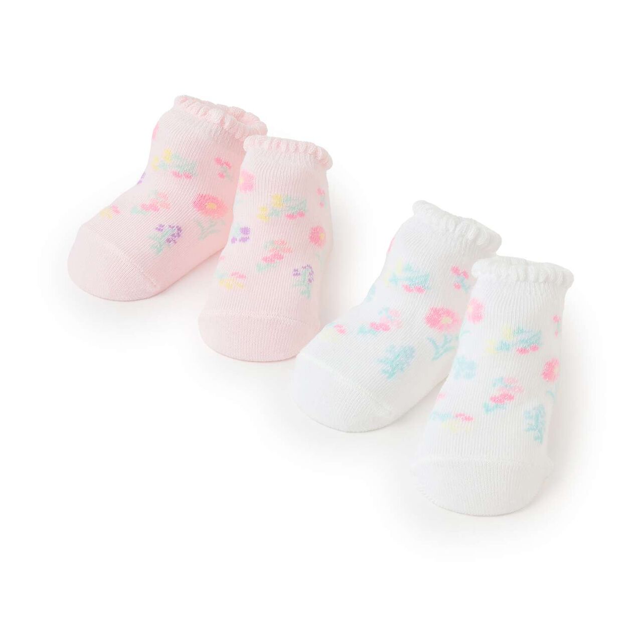 Flower Pattern Socks [Made in Japan],Light pink, large image number 6