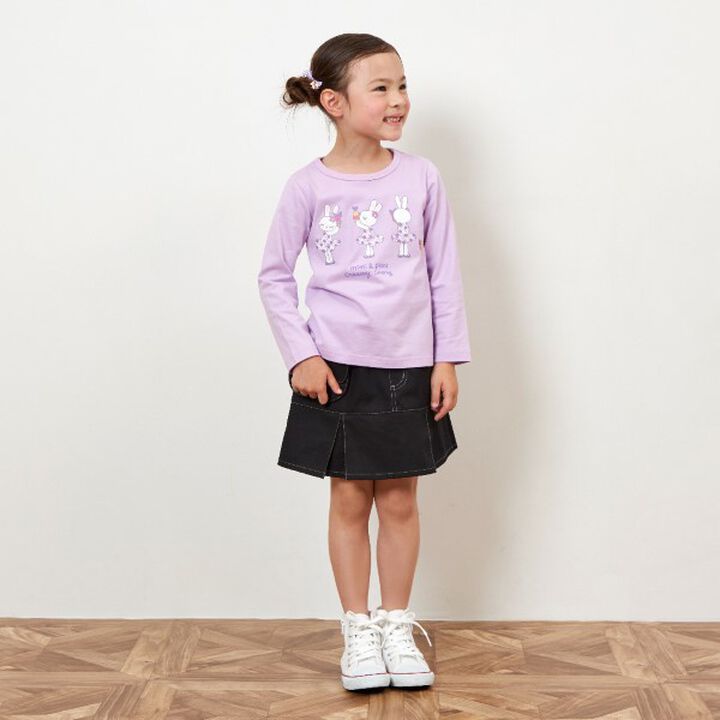 KP Ice Rabbit Print Long-Sleeve T-Shirt [100-160],Navy, medium image number 1