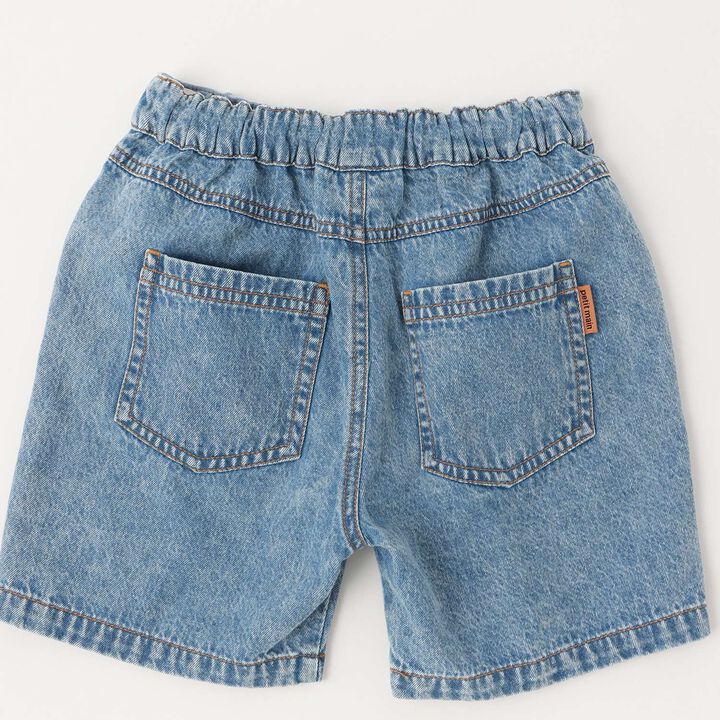 [Cool Touch] Bleached Denim Half Pants,Light gray, medium image number 6