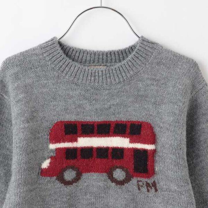 Fluffy and Soft Motif Knitwear,Ivory, medium image number 2