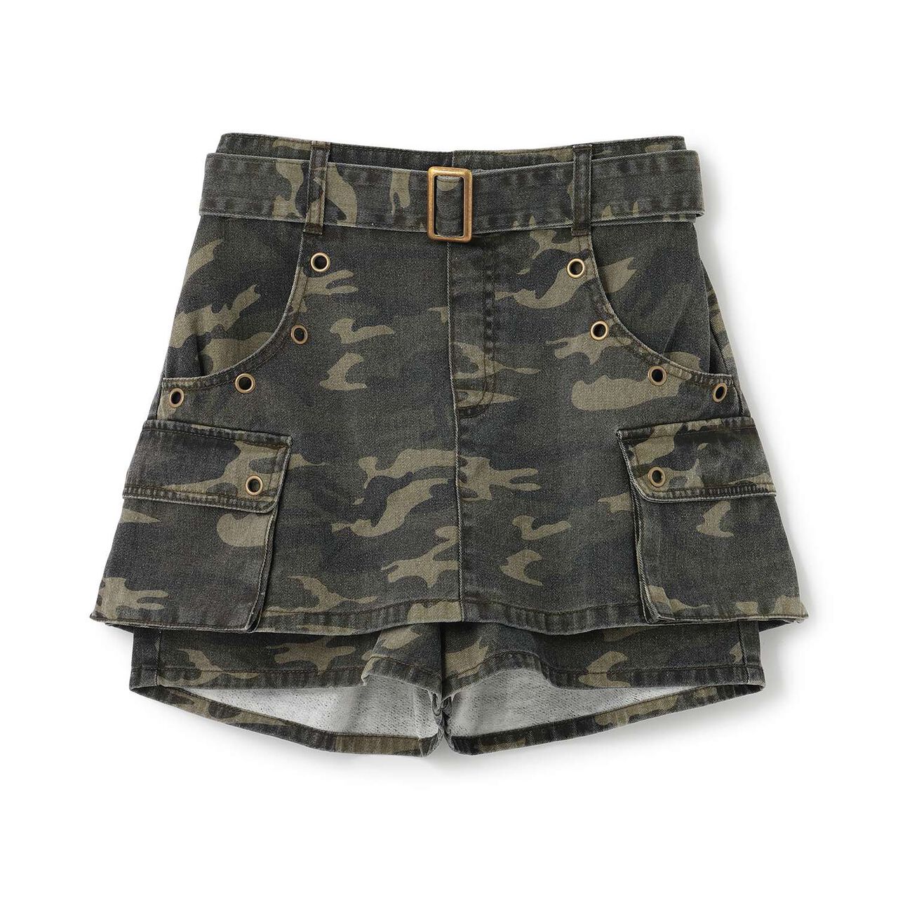 [LTXC] Eyelet A-Line Cargo Skirt,Gray, large image number 10