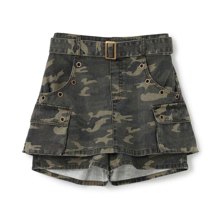 [LTXC] Eyelet A-Line Cargo Skirt,Gray, medium image number 10