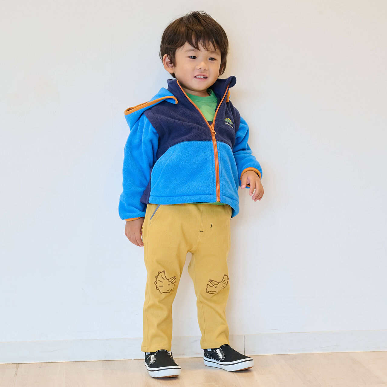 Dinosaur Color Block 3-Way Fleece Parka,Navy, large image number 14