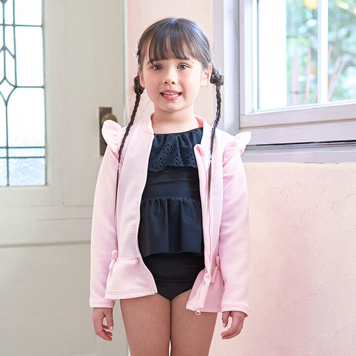 [SWIM] [UV Processing] Hem Frill Zip Rash Guard,Mint, medium image number 28