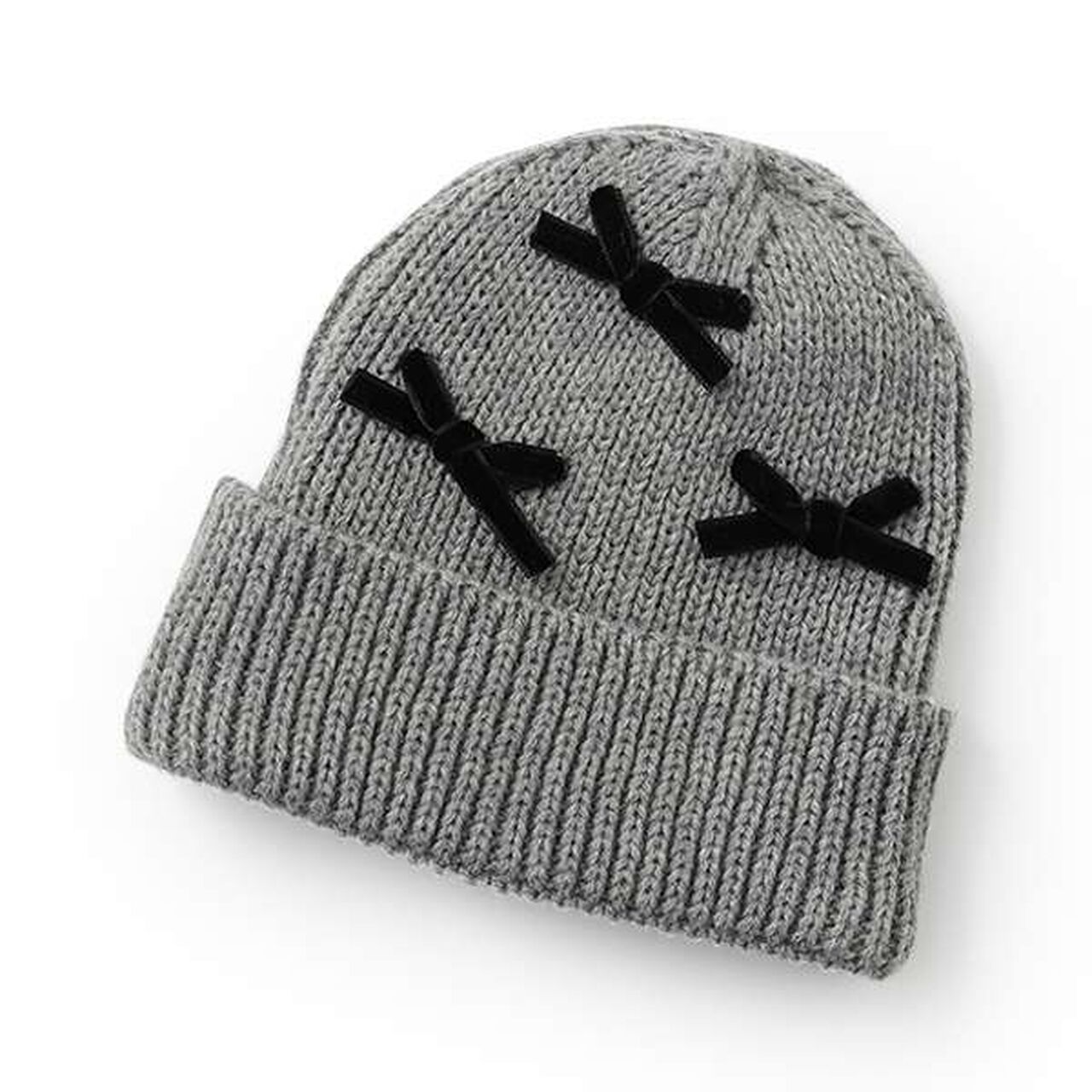 Ribbon Knit Hat,Ivory, large image number 1