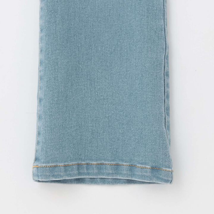 Beautiful Silhouette Stretch Heart Pocket Flare Denim Pants,Blue, medium image number 8