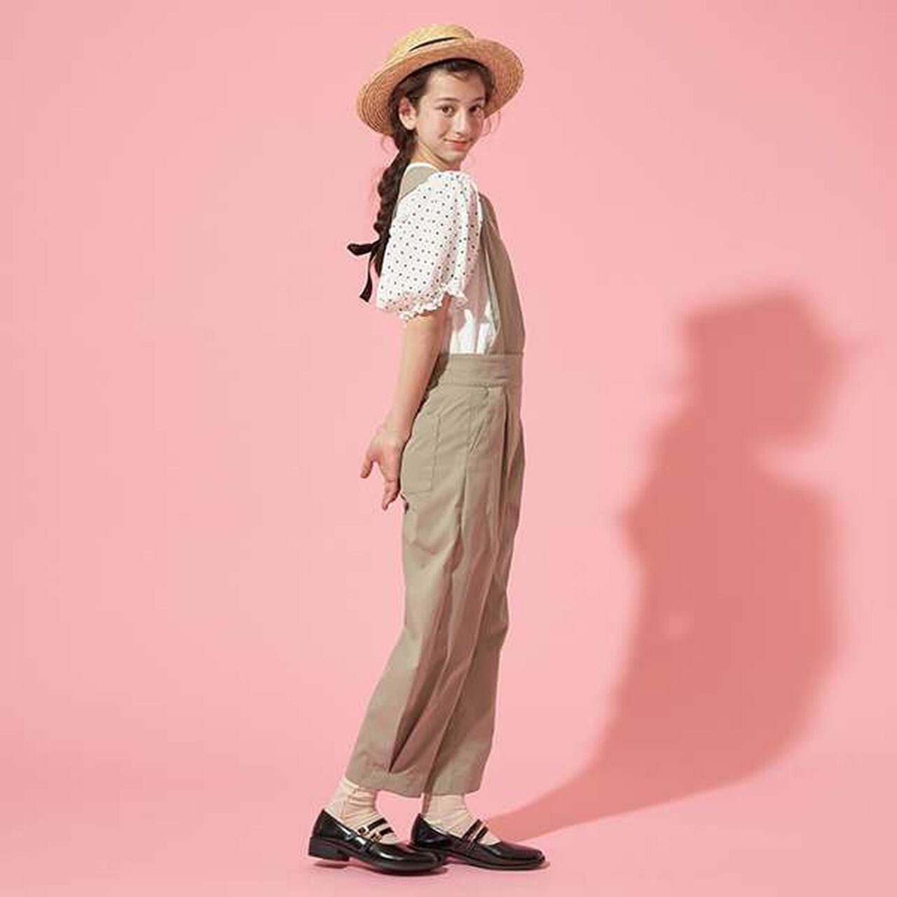 [AMI] Suspender Wide Salopette,Green, large image number 6