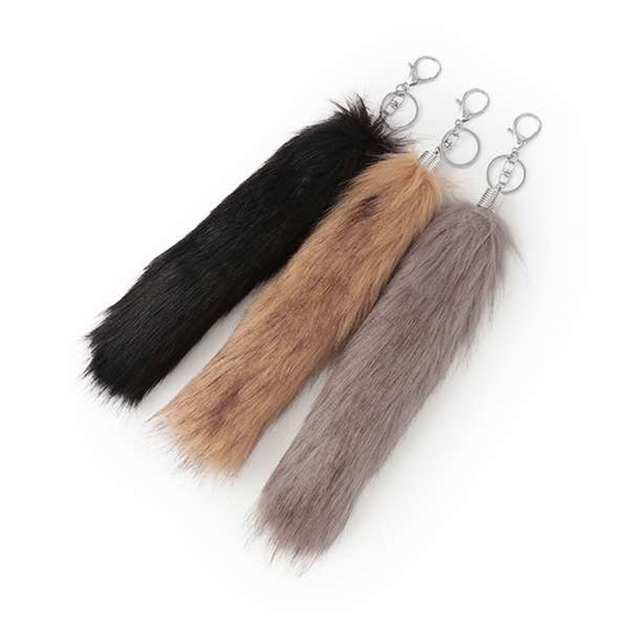 Tail Fur Charm L,Beige, large image number 4