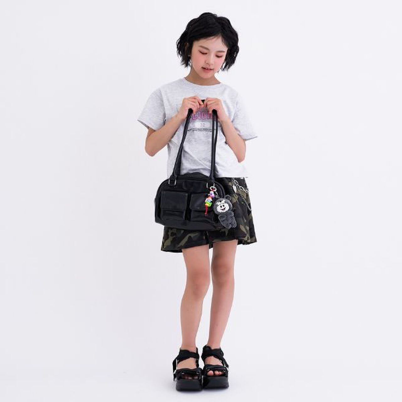 Long Handle Bag,Black, large image number 1
