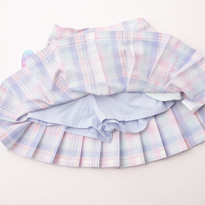 [Restock] Charm-Detail Check Pleated Skirt-Pants,Mint, medium image number 6
