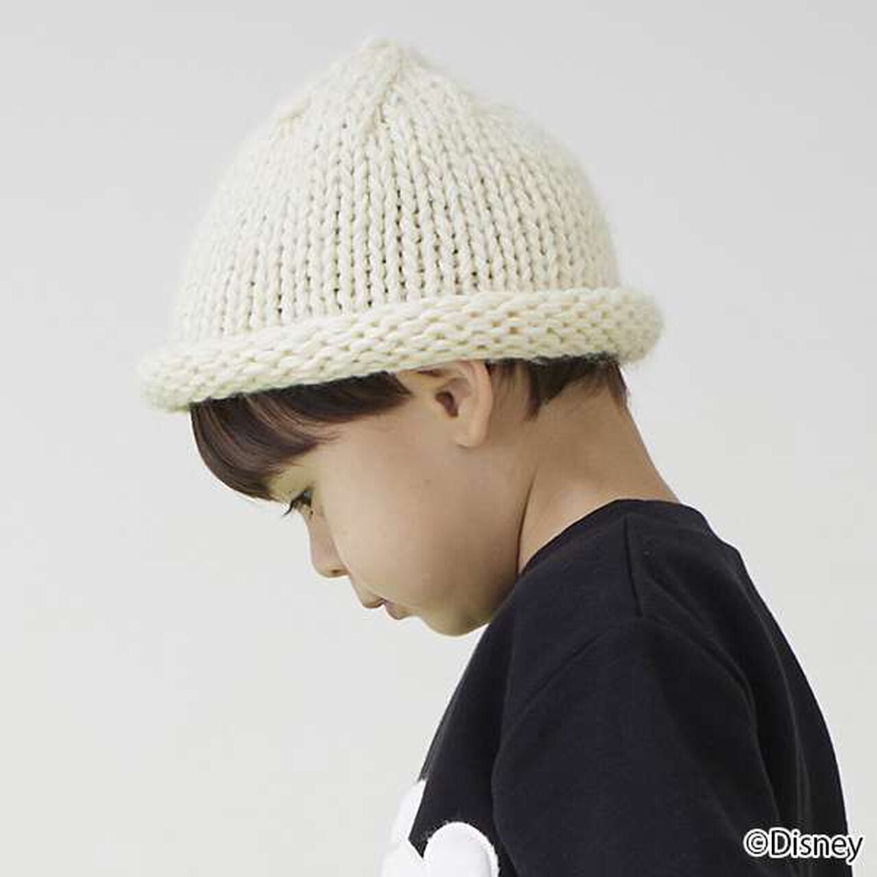 Low Gauge Roll Knit Hat,Lavender, large image number 4