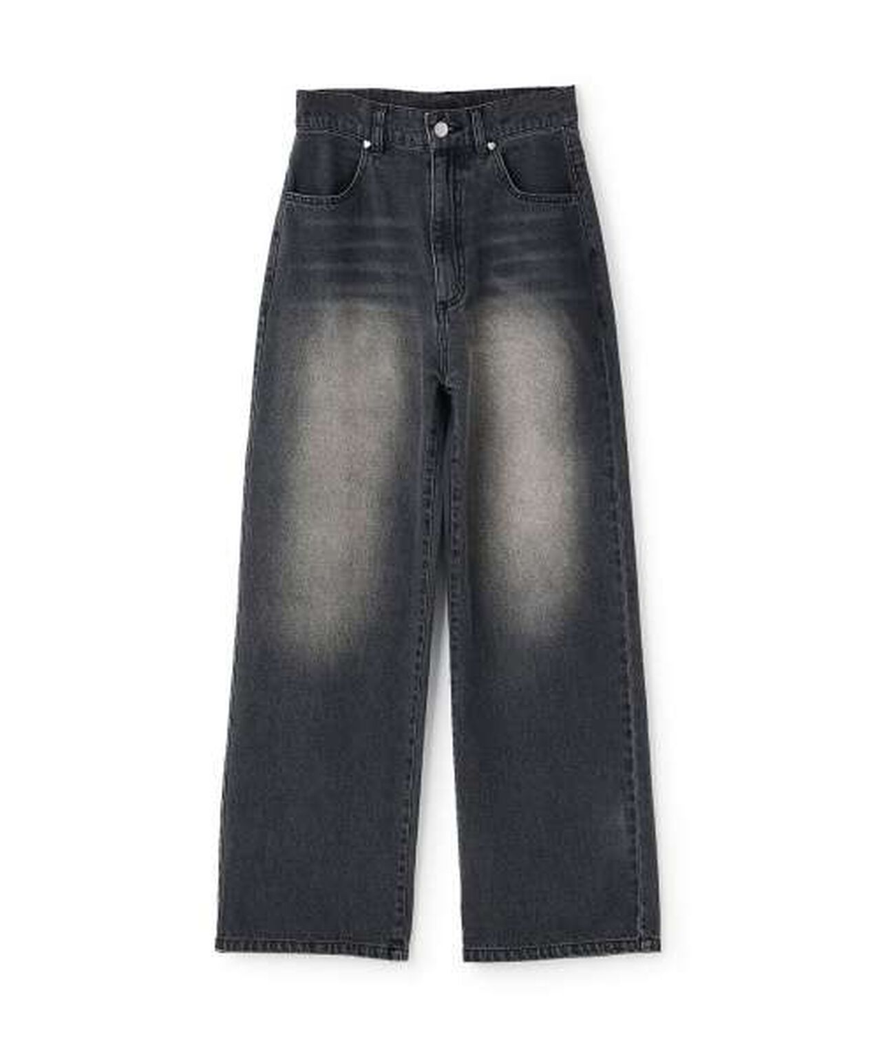 Heart Logo Straight Denim Pants,Blue, large image number 9