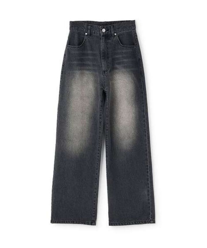 Heart Logo Straight Denim Pants,Blue, medium image number 9