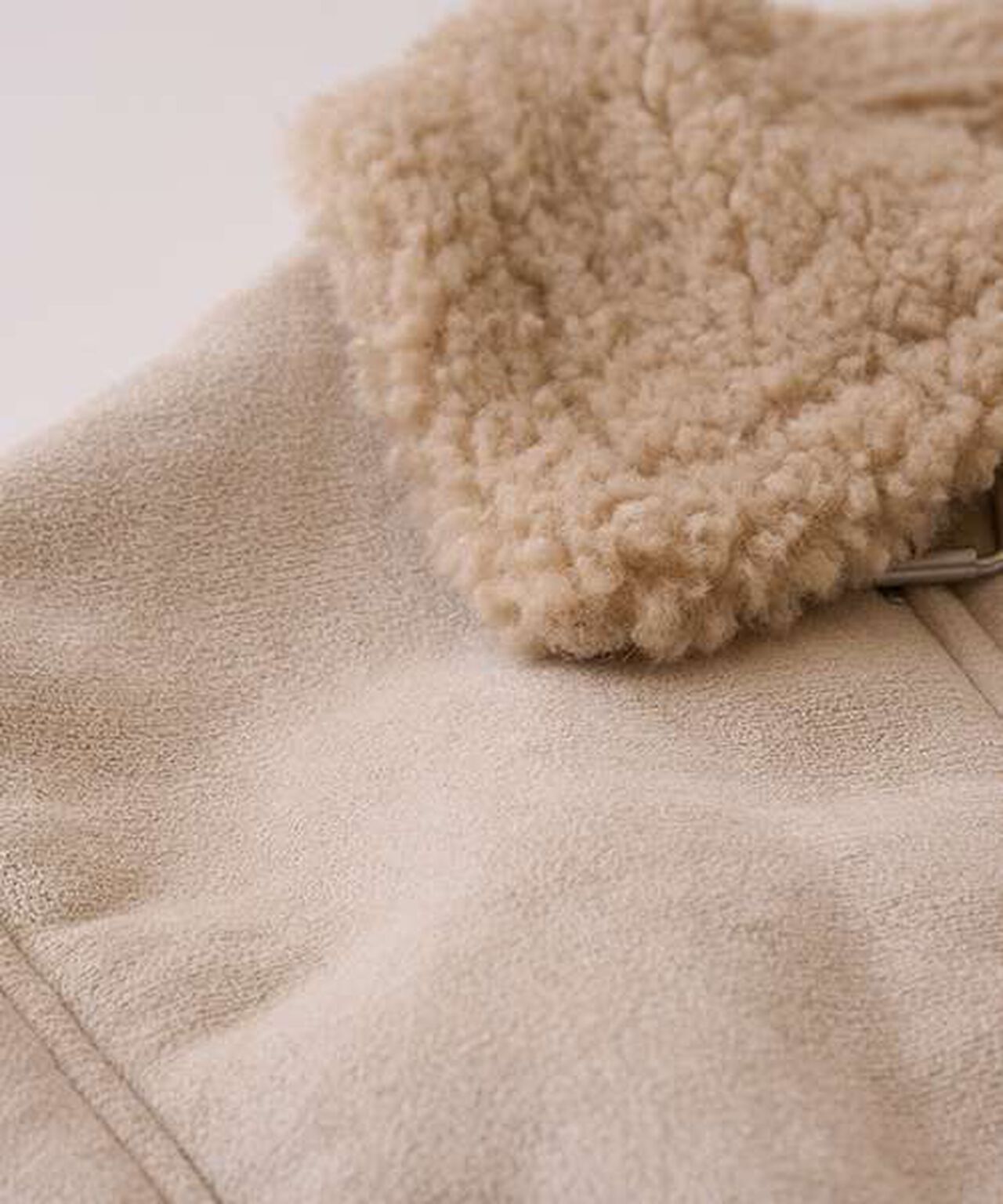 Mouton-Style Jacket,Ivory, large image number 14