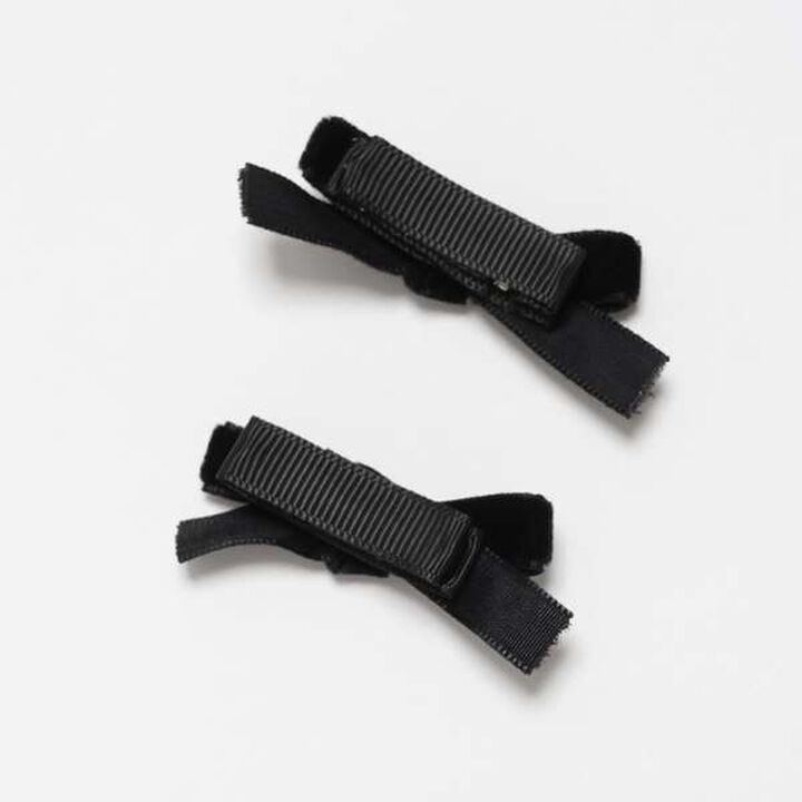 Velour Ribbon Pin,Black, medium image number 8