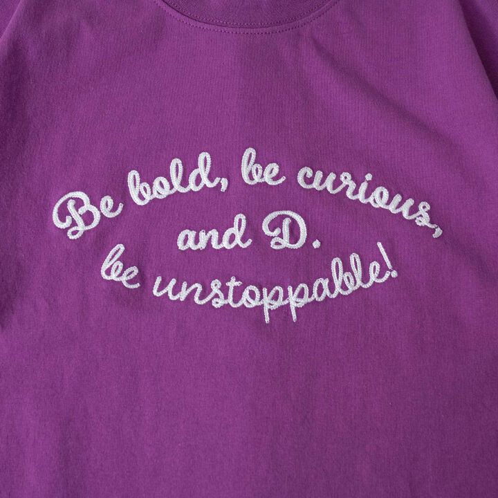 [USA Cotton] Chain Stitch Logo Wide Long Sleeve T-Shirt,Black, medium image number 7