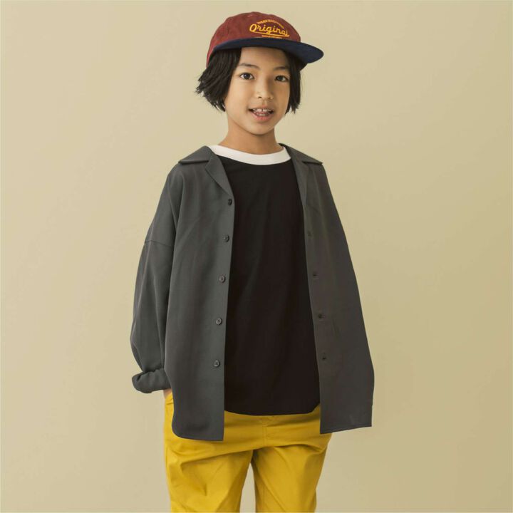 [Parent-Child Matching] Assorted Souvenir Embroidered Long-Sleeve Shirt,Charcoal gray, medium image number 6