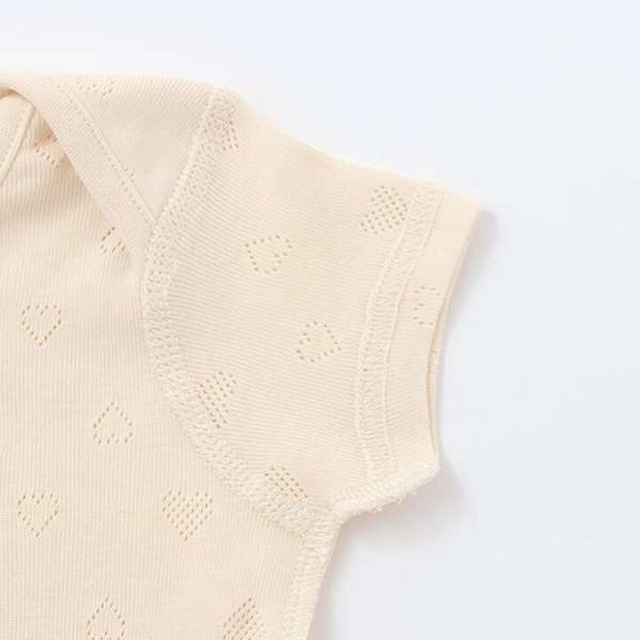 [Weak Acidity] Short-Sleeve Bodysuit,Pink, medium image number 7