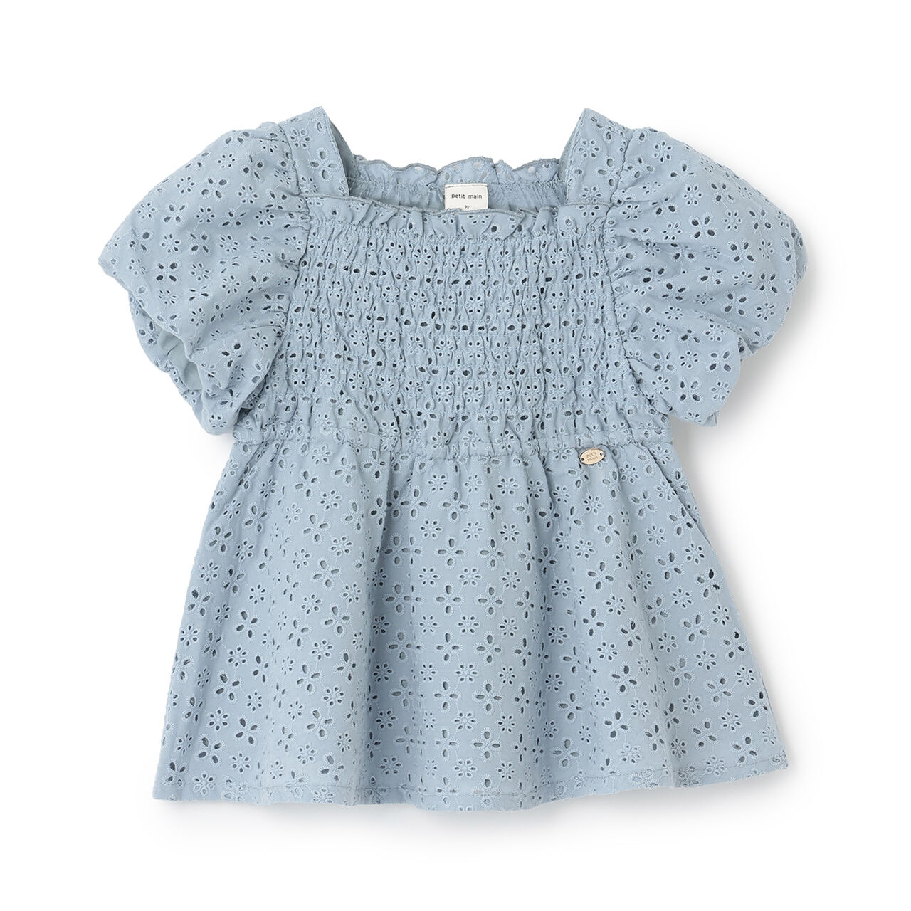 [Link] Lace Puff Sleeve Tunic,Turquoise, large image number 13