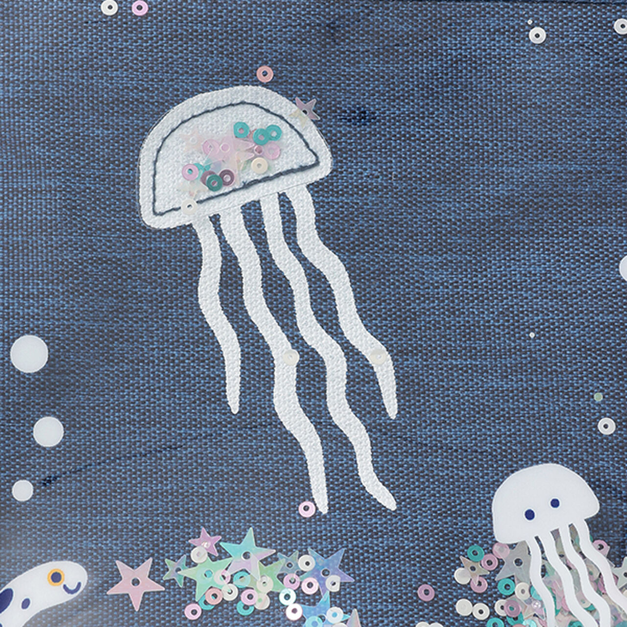 Sea Creature Small Shoulder Bag,Navy, large image number 4