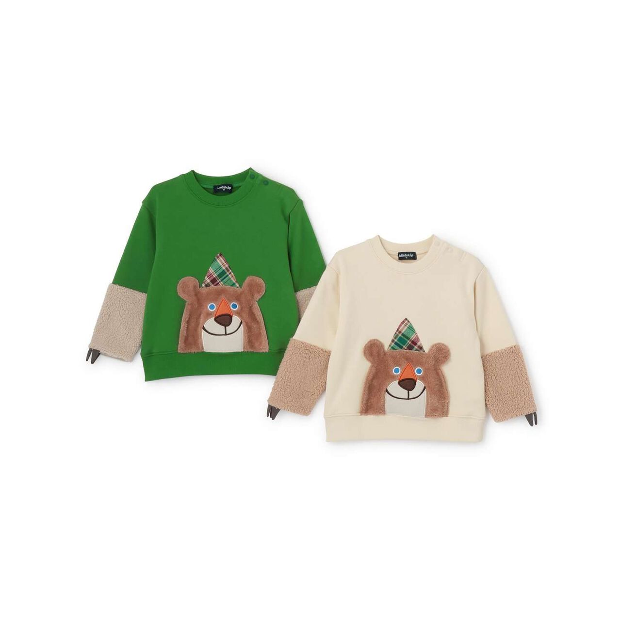 Korobokkuru Bear Sweatshirt,Moss green, large image number 11