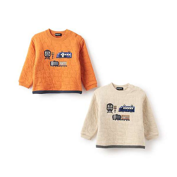 Train Appliqu&eacute; Star Quilted Sweatshirt,Light beige, medium image number 11