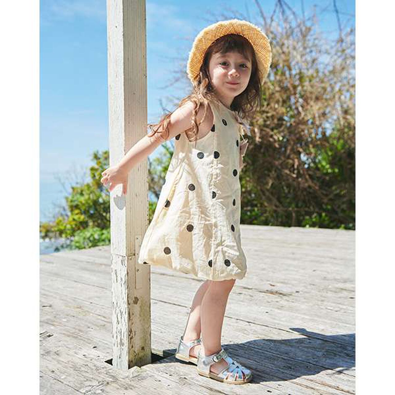 [Link] Ribbon Balloon Dress (Kids),Pearl white, large image number 1