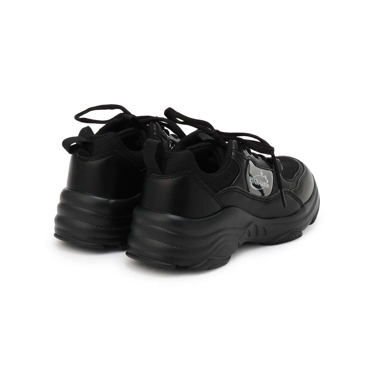 [Lightweight] Volume Sole Sneakers,Black, large image number 1