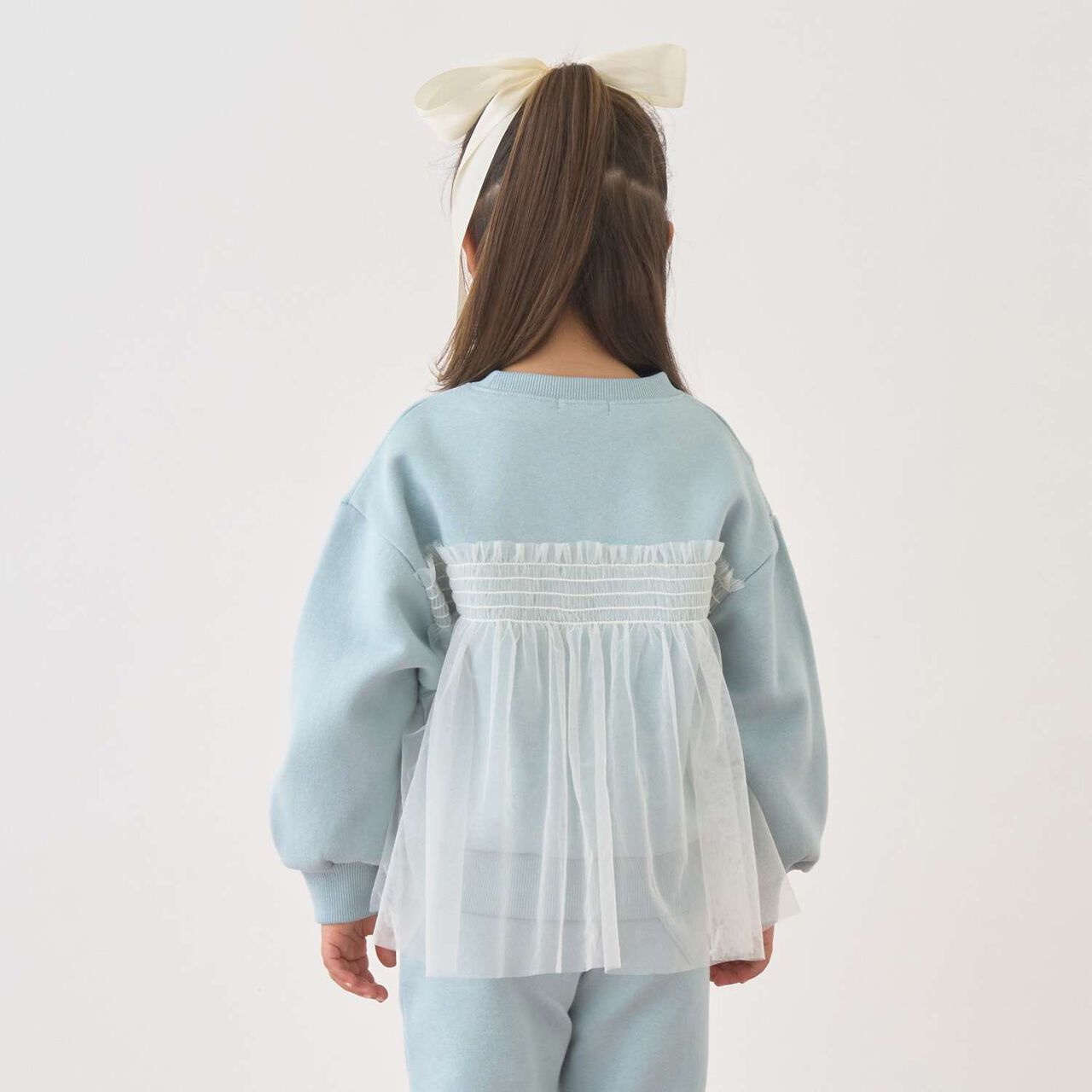 [Lycee Mine Ballet Series] Wool Lined Sweatshirt with Tulle and Ribbon,Ivory, large image number 18