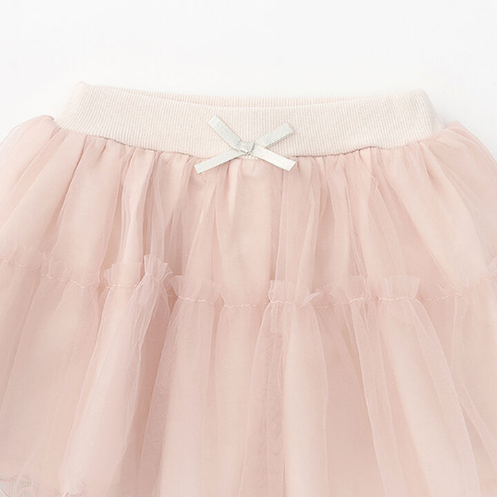 [Cool Touch] Tulle Skirt with 5-Minute Length Leggings,Light pink, medium image number 5