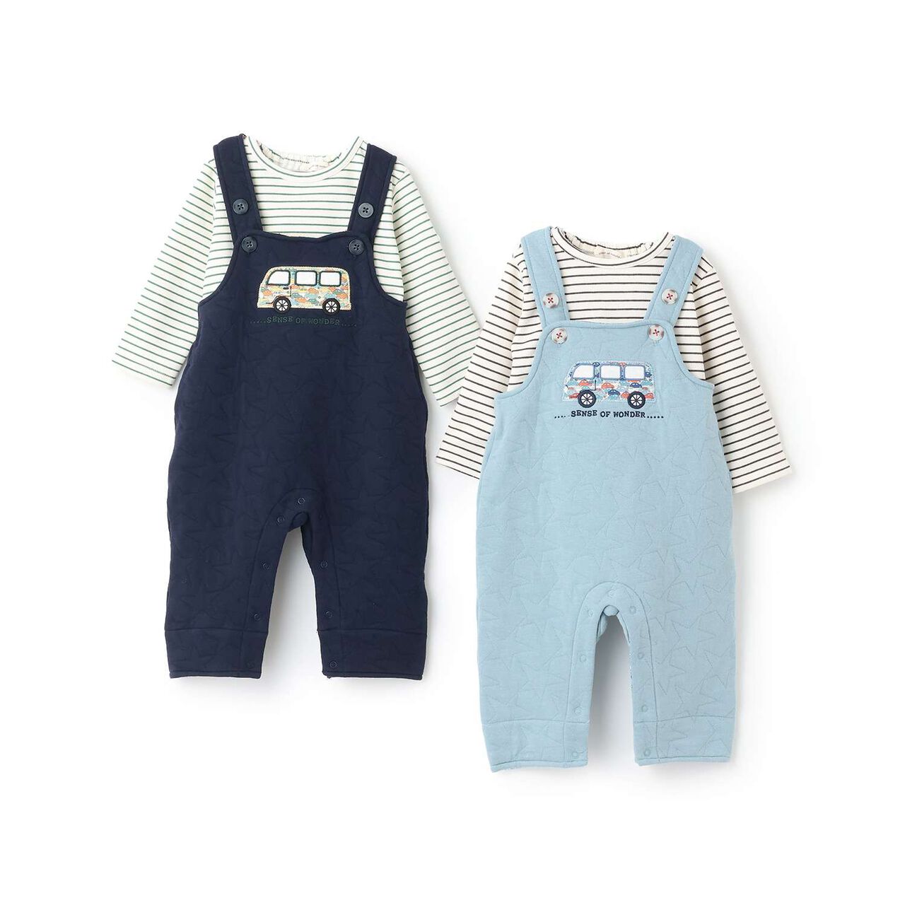 Liberty Appliqué Overalls Suit,Navy, large image number 14