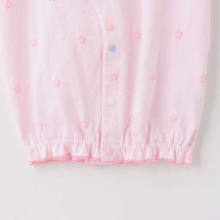 Floral Pattern 2-Way All-in-One with Bunny Embroidery,Light pink, medium image number 6