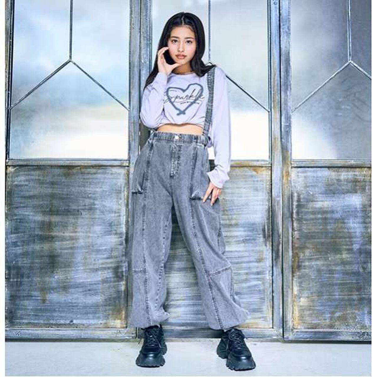 LTXC - Side Drawstring Long T-Shirt,Black, large image number 1