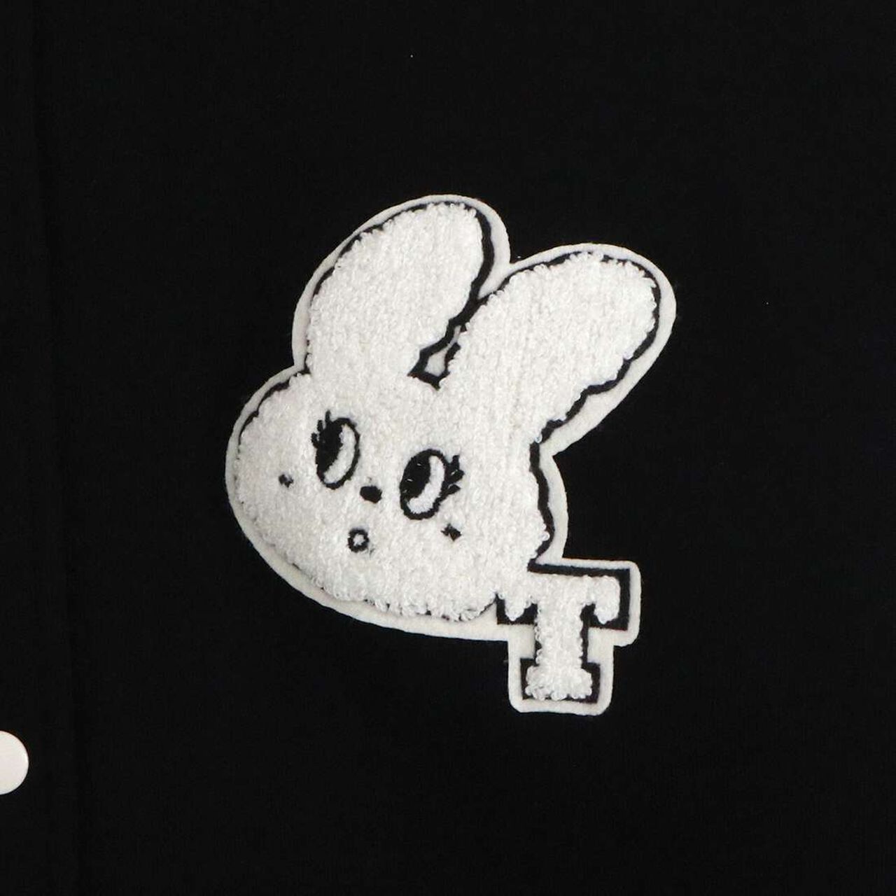 Troislapins Rabbit Patch Varsity Jacket (140-160),Beige, large image number 5