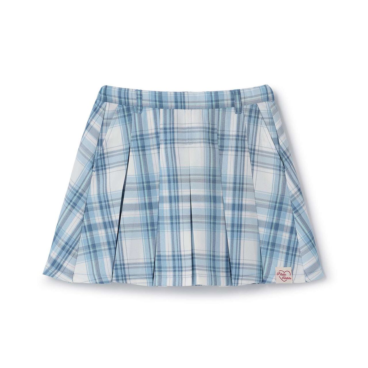 [Easy Care] Checkered Front Pleated Skirt,Black, large image number 22