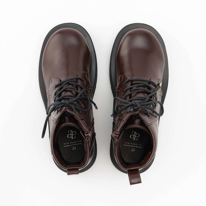 Lightweight Sole Thick-Soled Lace-Up Boots,Black, medium image number 5