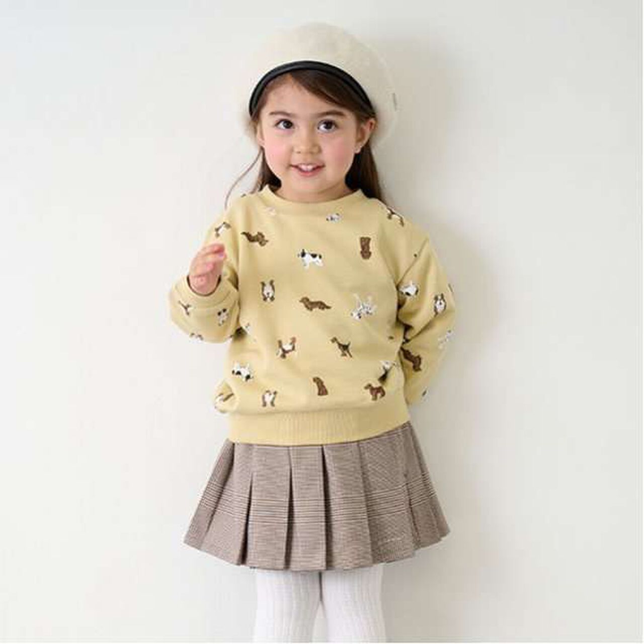 [Link] Double Waist Pleated Skirt-Pants,Brown, large image number 12