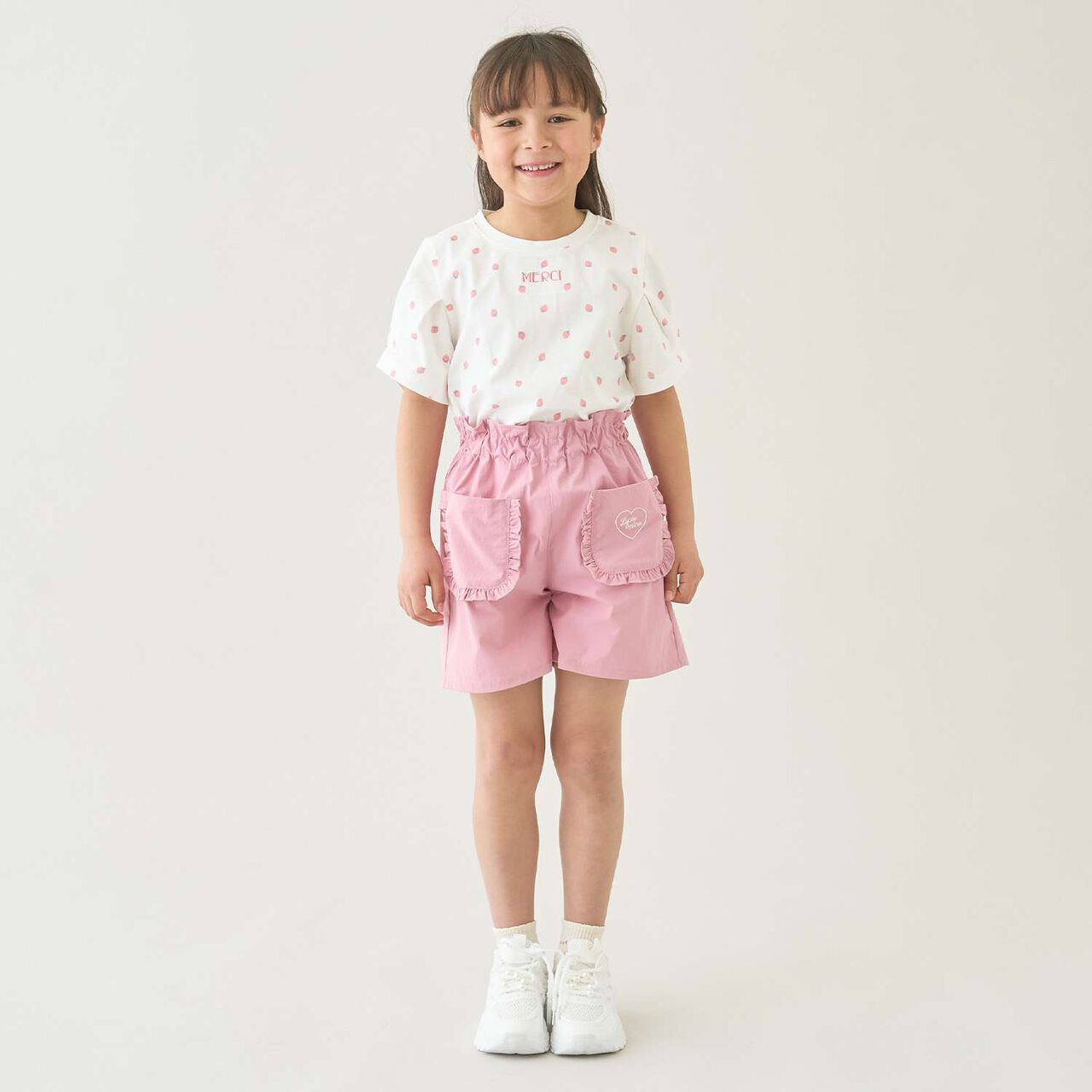 [Land and Water Use] Frill Pocket Shorts for Girls [Kids' Clothing],Red, large image number 15