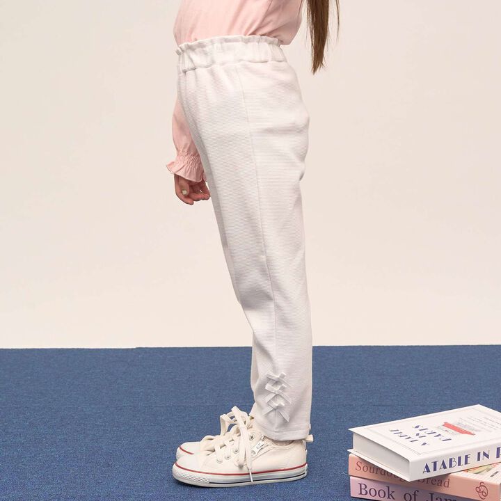 Tomo Pants [Anti-Stain, Quick-Dry] Ribbon Straight Pants,Ivory, medium image number 18