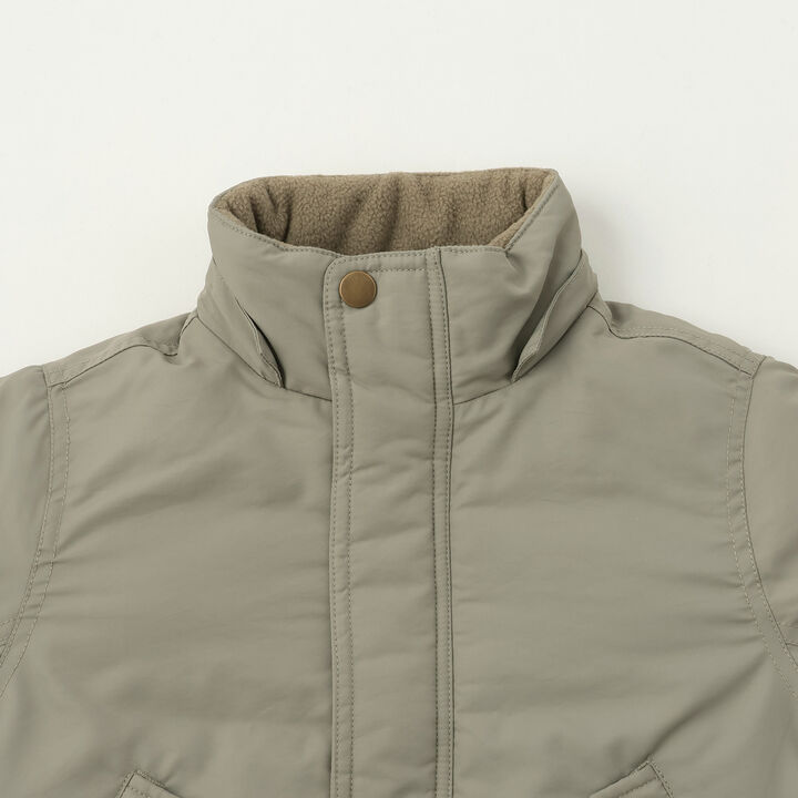 Washable MA1 Style Removable Hood Jacket,Khaki, medium image number 16