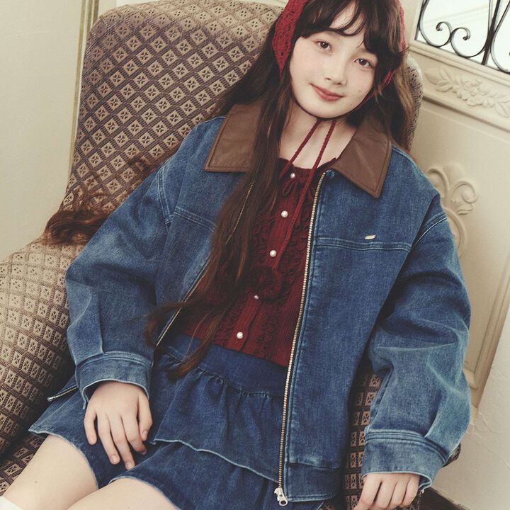 Ribbon Pocket Zip-Up Blouson,, medium