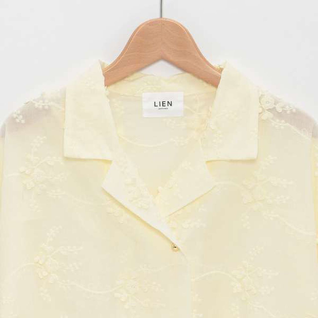 [LADIES] Floral Lace Shirt,Charcoal gray, large image number 2